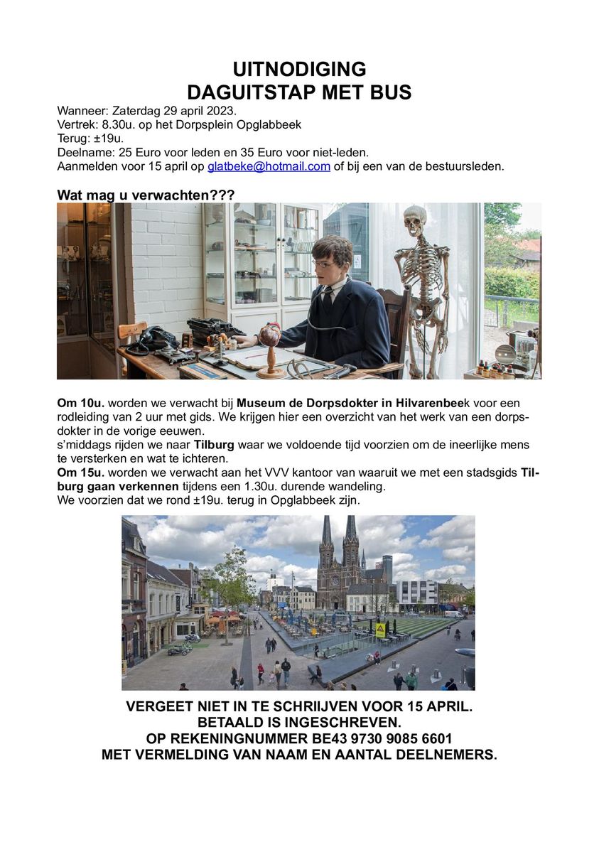 Voorjaarsuitstap naar Nederland op 29-04-2023